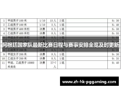 阿根廷国家队最新比赛日程与赛事安排全览及时更新
